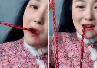 ਔਰਤ ਨੇ ਆਪਣੀ ਜੀਭ ਨਾਲ ਧਾਗੇ ਨੂੰ ਗੰਢਿਆ, ਹੁਨਰ ਦੇਖ ਕੇ  ਯੂਜ਼ਰਸ ਰਹਿ ਗਏ ਹੈਰਾਨ