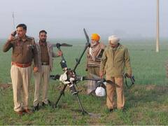 तरन तारन में खेत में मिला पाकिस्तानी ड्रोन, हेरोइन के पांच पैकेट भी बरामद