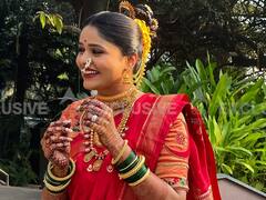 Akshaya Hardeek Wedding : नऊवारी साडी, हिरवा चुडा, साजश्रृंगार...पाठकबाईंचा नववधू साज पाहिलात का?