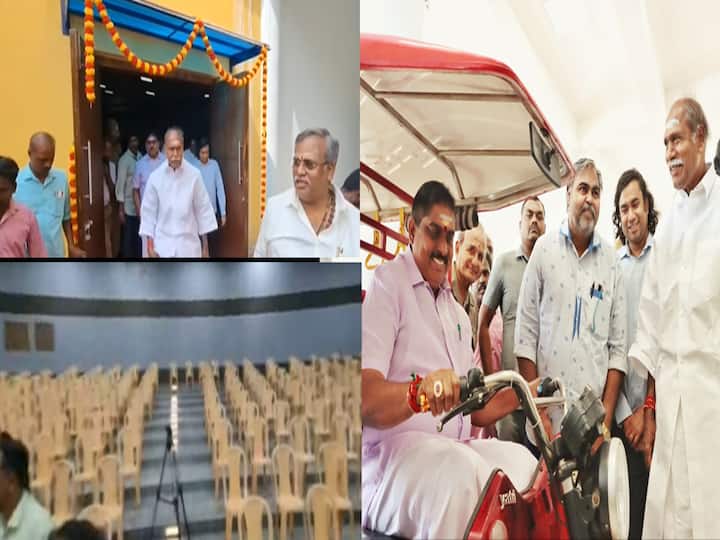 Puducherry: Chief Minister Rangasamy's function to inaugurate the electric vehicle exhibition caused a commotion as the seats were not empty TNN அரசு விழாவில் பாதியிலேயே புறப்பட்ட முதல்வர் - காரணம் என்ன..?