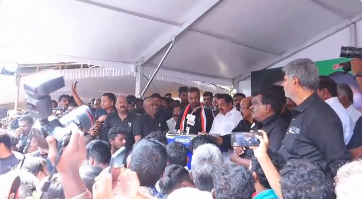 AIADMK staged a hunger strike in Coimbatore against issues including hike, power tariff hike, inflation and other issues in the state.