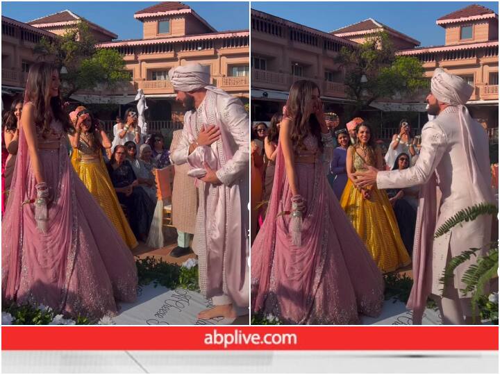 groom surprised bride by singing and dancing winning internet love wedding viral video फिल्मी स्टाइल में दूल्हे ने दुल्हन को दिया सरप्राइस, Video देख दिल खुश हो जाएगा