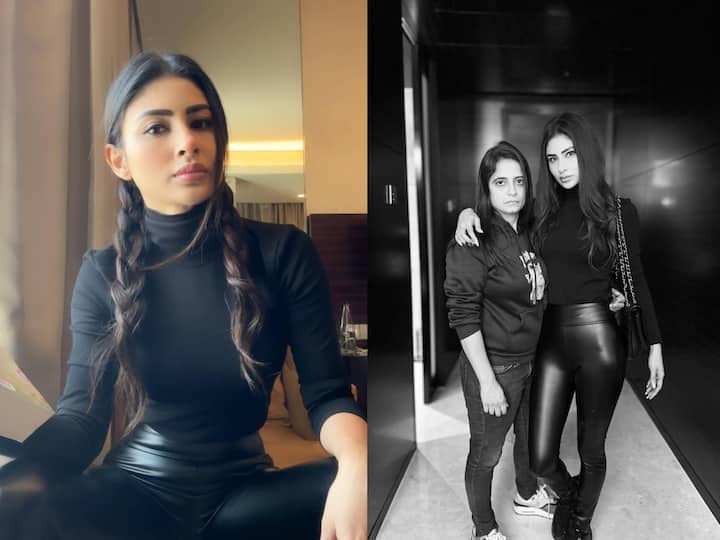 Mouni Roy wore a black turtle neck with black latex pants, and matching shoes. Mouni shared the pictures on her official social media handle. Check out pics