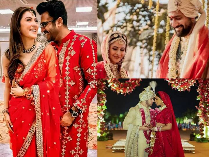Stars Wedding In Royal Destination: एक्ट्रेस हंसिका मोटवानी जयपुर में जल्द ही बिजनेसमैन सोहेल कथूरिया के सात फेरे लेने जा रही है. लेकिन इनसे पहले भी कई कपल्स हैं जिन्होंने रॉयल डेस्टिनेशन पर शादी की.