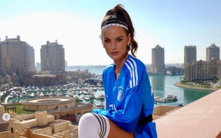 Izabel Goulart: ફિફા વર્લ્ડ કપમાં જર્મનીને પહેલી જ મેચમાં જાપાન સામે હારનો સામનો કરવો પડ્યો હતો. જો કે આ મેચમાં જર્મન ફૂટબોલર કેવિન ટ્રેપની મંગેતર ઈસાબેલ તેના ડ્રેસને લઈને ચર્ચામાં છે.