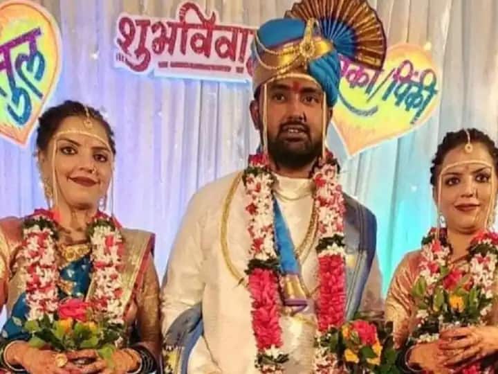 Solapur News two twin sisters married with one boy, NCR filed at Akluj Police Station Solapur News : एकाच मांडवात दोघींशी विवाह करणं नवरदेवाच्या अंगलट, अकलूज पोलीस ठाण्यात NCR दाखल 