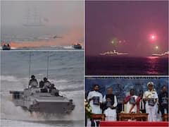 National Navy Day 2022: Ship Display Along Vizag Coast Leaves President Murmu In Awe. SEE PICTURES