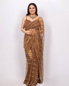 बेहद महंगी है Shraddha Arya की ये गोल्डन नेट की साड़ी, कीमत जानकर नहीं होगा यकीन, देखें फोटोज