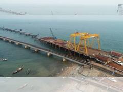 Pamban Bridge Reconstruction: India’s First Vertical Lift Railway Sea Bridge Nears Completion. SEE PICS