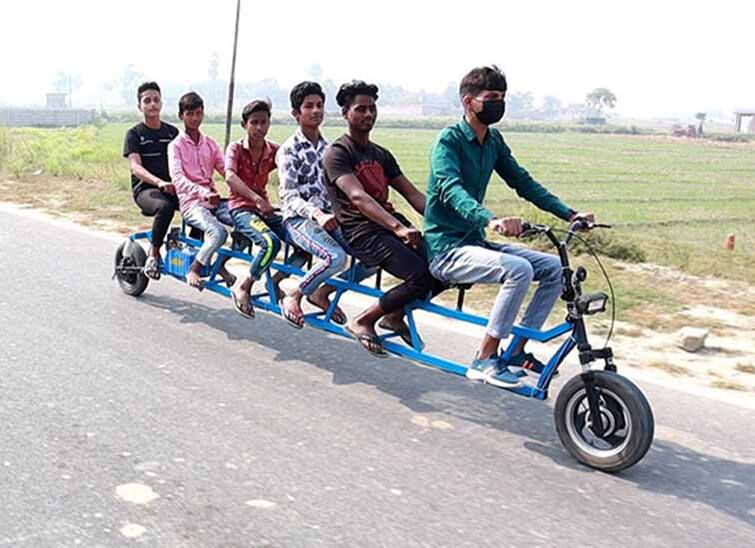 Anand Mahindra became a fan of this indigenous innovation: A rural boy made a 6 seater electric bike from jugaad ਭਾਰਤੀ ਬੱਚੇ ਦਾ ਜੁਗਾੜ ਵੇਖ ਹੈਰਾਨ ਹੋਏ ਮਹਿੰਦਰਾ ਕੰਪਨੀ ਦੇ ਮਾਲਕ, ਸਿਰਫ਼ 12 ਹਜ਼ਾਰ ਰੁਪਏ 'ਚ ਬਣਾ ਦਿੱਤੀ 6 ਸੀਟਰ ਇਲੈਕਟ੍ਰਿਕ ਬਾਈਕ