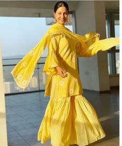 ਦੁਲਹਨ ਦੀ ਸਹੇਲੀ ਲਈ ਪਰਫੈਕਟ ਹੋ ਸਕਦੈ ਹਿਨਾ ਖਾਨ ਦੇ ਇਹ ਸਟਾਈਲਿਸ਼ ਸ਼ਰਾਰਾ ਲੁੱਕ