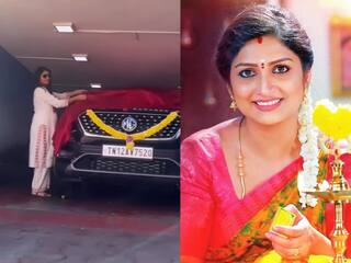 Sevvanthi serial actress Divya Shridhar buys MG Hector car fans convey wishes Sevvanthi Actress Divya Shridhar: எவ்ளோ விலை? மன அழுத்தம் தாண்டிவந்து புது கார் வாங்கியாச்சு..’ : ’செவ்வந்தி’ திவ்யாவுக்கு குவியும் வாழ்த்துக்கள்..