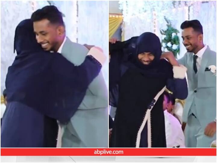 man wearing a burqa is seen hugging groom at wedding Function Video: बुर्का पहन मंडप पर दोस्त को लगाया गले, यूजर्स बोले- शादी से पहले तलाक करवा देते