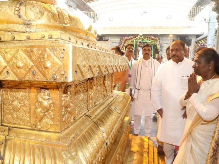 President Droupadi Murmu on Monday offered prayers to Lord Venkateswara at the Tirumala temple.