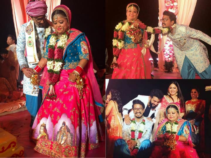 Bharti Singh Wedding Pics: कॉमेडी क्वीन के नाम से जानी जाने वाली भारती सिंह ने हाल ही अपनी शादी की पांचवीं सालगिरह मनाई है. इस मौके पर भारती ने शादी की कई तस्वीरें फैंस के साथ शेयर की थीं.