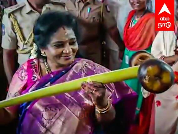 Governor Tamilisai Viral Video : ”குழந்தை மனசு சார்” நுங்கு வண்டி ஓட்டிய தமிழிசை