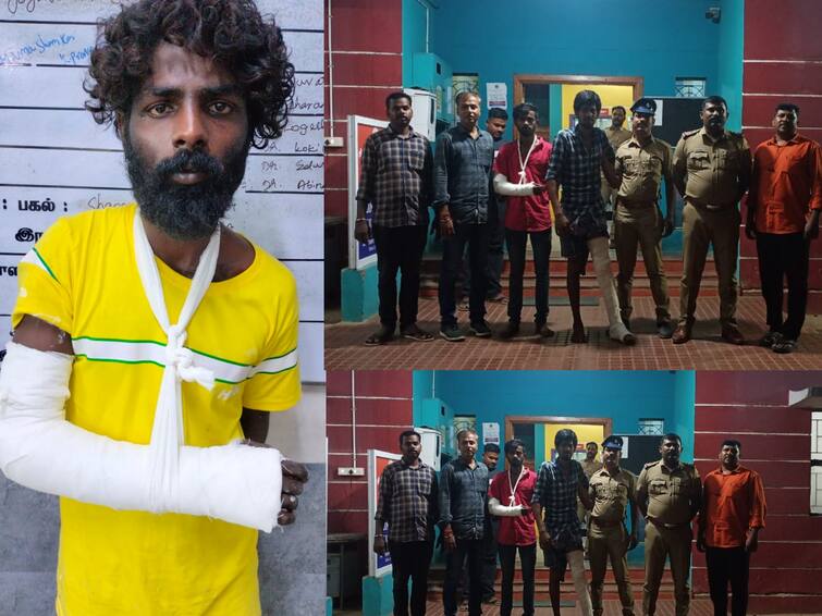 crime has increased in Kanchipuram in the past few days, the incident of three criminals falling down and breaking their arms and legs 0ண்ண் தப்பி ஓடும் குற்றவாளிகள்...கீழே விழுந்து கை, கால்களை உடைத்துக் கொள்ளும் குட்டி ரவுடிஸ்..!