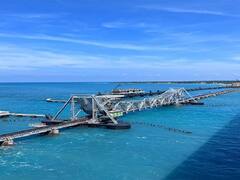 In Photos: रामेश्वरम में बन रहा रहा है देश का पहला वर्टिकल लिफ्ट सी ब्रिज, देखें इसकी शानदार तस्वीरें