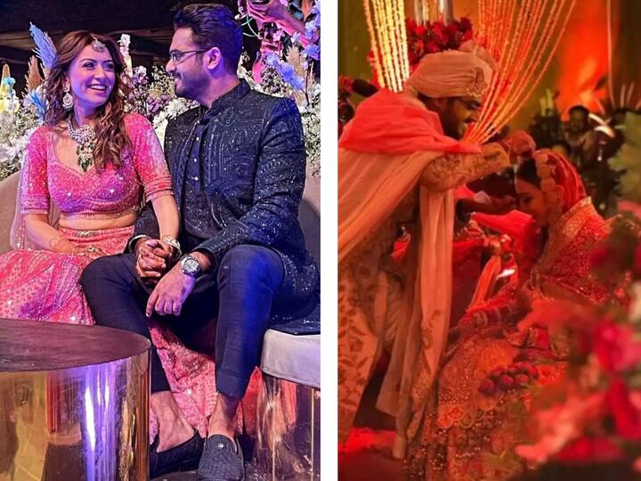 Hansika-Sohael Marriage Picture: বিয়ের দিনে ট্রেডিশনাল পোশাকে সেজেছিলেন হংসিকা। লাল লেহঙ্গায় অপরূপা হংসিকা। সঙ্গে আইভরি শেরওয়ানিতে সেজেছিলেন বর। সিন্ধি প্রথা মেনে দম্পতি সাত পাকে বাঁধা পড়েছেন।