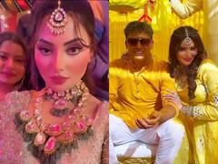 Urvashi Rautela Pics: अपने भाई के प्री वेडिंग फंक्शन में सबसे अलग दिखीं उर्वशी रौतेला, स्टोन ज्वेलरी ने लगाए लुक्स में चार चांद