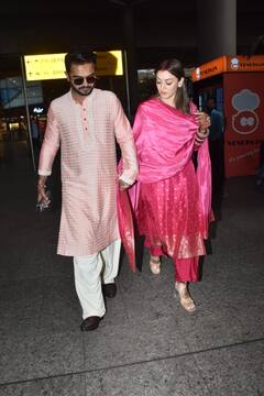 ముంబయి ఎయిర్‌పోర్టులో భర్తతో హన్సిక, పెళ్లి తర్వాత తొలిసారి బయట కనిపించిన కొత్త జంట!