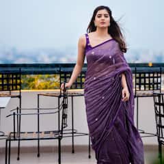 Amritha Aiyer Photos: చీరలో సక్కగున్న 'హనుమాన్' బ్యూటీ అమృత