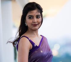 Amritha Aiyer Photos: చీరలో సక్కగున్న 'హనుమాన్' బ్యూటీ అమృత