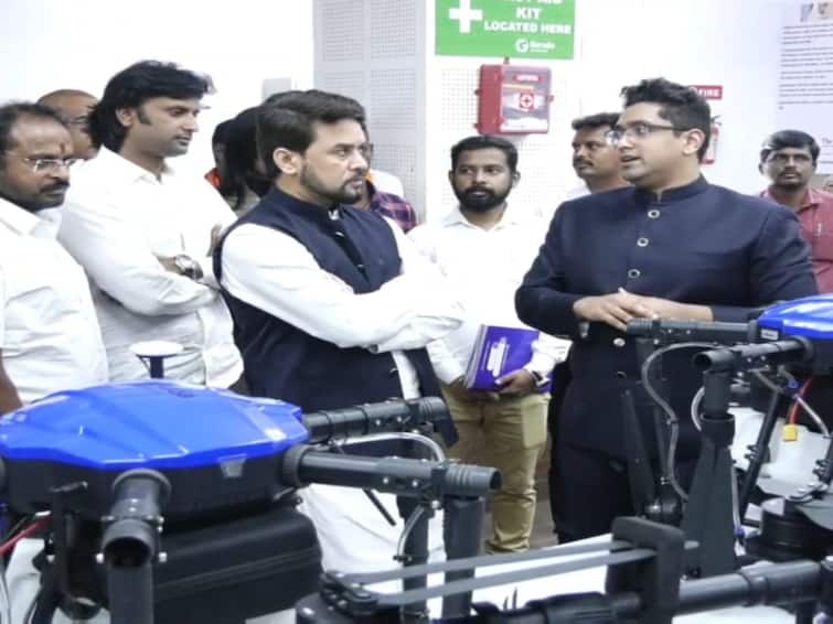 Union Min Anurag Thakur Inaugurates First-Of-Its-Kind Drone Skill Training Conference & Drone Yatra In Chennai Union Min Anurag Thakur Inaugurates First-Of-Its-Kind Drone Skill Training Conference & Drone Yatra In Chennai