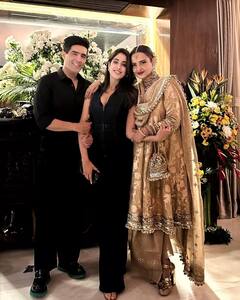 PICS: मनीष मल्होत्रा की बर्थडे पार्टी में रेखा पर ठहर गईं सभी की नजरें, नजाकत भरे अंदाज में दिए पोज