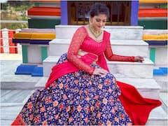 Karunaa Bhushan: ఎర్రని ముద్ద మందారంలా కనిపిస్తున్న కరుణ భూషణ్