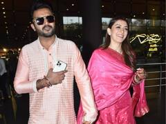 Pics: हाथों में चूड़ा- फ्लॉन्ट किया मंगलसूत्र-सिंदूर, शादी के बाद पति का हाथ थामे पहली बार एयरपोर्ट पर दिखीं हंसिका मोटवानी