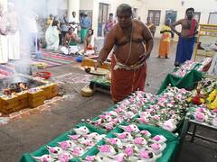 திண்டுக்கல் அபிராமி கோயிலில் கார்த்திகை மாத சோம வார கலச பூஜை - பக்தர்கள் பங்கேற்பு
