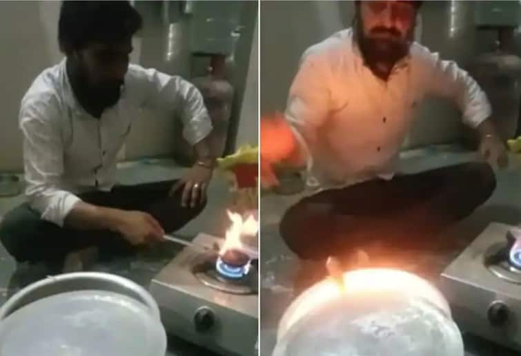 viral-video-as-soon-as-tadka-was-applied-to-vegetable-flames-were-seen-rising Funny Video: ਸਬਜ਼ੀਆਂ ਨੂੰ ਤੜਕਾ ਲਗਾਉਂਣ ਦਾ ਸਟਾਈਲ ਕਰ ਦਵੇਗਾ ਰੌਂਗਟੇ ਖੜ੍ਹੇ, ਬੰਬ ਦੇ ਧਮਾਕੇ ਵਰਗਾ ਹੈ ਨਜ਼ਾਰਾ