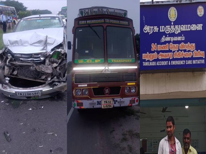 Villupuram: 9 injured in two separate accidents near Tindivanam treated at hospital TNN திண்டிவனம் அருகே வெவ்வேறு விபத்தில் 9 பேர் படுகாயம்