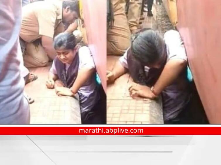 Andhra Pradesh Viral Video Student gets stuck in gap between train and platform andhra pradesh Viral Video : आरपीएफ जवान बनले देवदूत, रेल्वे आणि प्लॅटफॉर्मच्या मधोमध अडकलेल्या मुलीला दिले जीवनदान