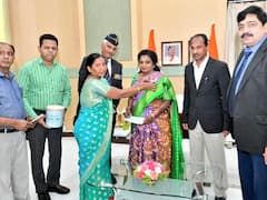 Telangana Guv Participates In Armed Forces Flag Day Celebrations At Raj Bhavan - See PICS