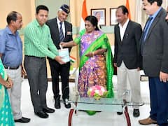 Telangana Guv Participates In Armed Forces Flag Day Celebrations At Raj Bhavan - See PICS