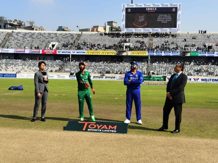 ind vs ban toss update bangladesh win toss ans Choose bat First Against India rohit sharma shakib al hasan IND vs BAN: बांगलादेशनं टॉस जिंकला, भारताला प्रथम गोलंदाजीचं आमंत्रण