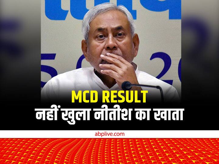 Delhi MCD Result 2022 CM Nitish Kumar Party JDU defeat again in MCD elections 2022 Delhi MCD Result 2022: दिल्ली को नहीं भा रहे CM नीतीश कुमार, MCD चुनाव में फिर JDU की करारी हार