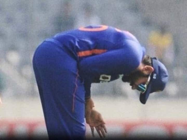 Captain Rohit Sharma injured during fielding, out of the ground for scan