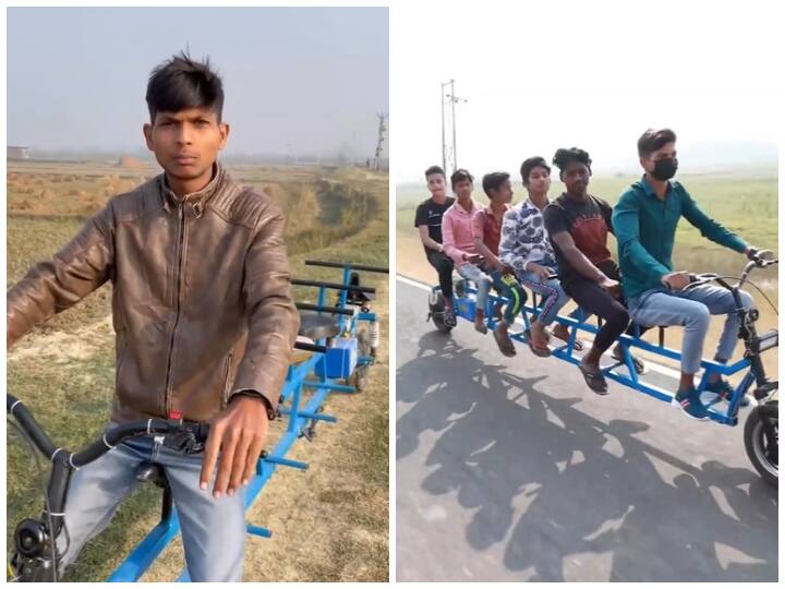 UP: 22-Year-Old's Six-Seater Electric Cycle Goes Viral After Anand Mahindra Shares Its Video UP: 22-Year-Old's Six-Seater Electric Cycle Goes Viral After Anand Mahindra Shares Its Video