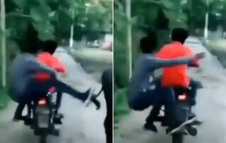 Viral Video: ਬਾਈਕ ਸਵਾਰ ਨੇ ਸੜਕ 'ਤੇ ਖੜ੍ਹੀ ਮੱਝ ਨੂੰ ਮਾਰੀ ਲੱਤ, ਅਗਲੇ ਹੀ ਪਲ ਮਿਲੀ ਮਾੜੇ ਕੰਮ ਦੀ ਸਜ਼ਾ