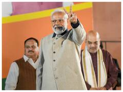 PM Modi, Amit Shah, Rajnath Singh Join Celebrations At BJP Headquarters After Record Gujarat Win. In Pics