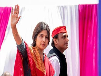 Dimple Yadav leads amid prestige battle in Uttar pradesh Mainpuri constituency Mainpuri: குடும்பத்தின் கோட்டையில் கொடி நாட்டபோகும் முலாயம் சிங்கின் மருமகள்...பாஜக வேட்பாளரை கதறவிட்ட சமாஜ்வாதி..!