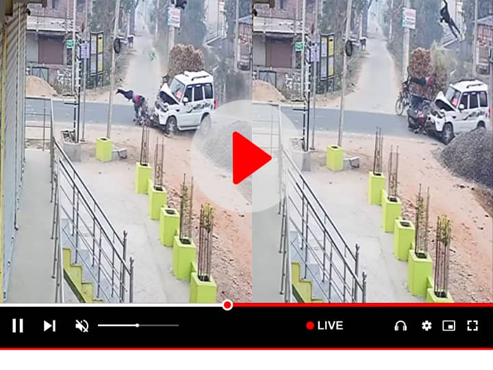 Bihar Jamui bike Scorpio Collision One Dead and other serious injured watch CCTV Footage VIDEO ann Watch: जमुई में बाइक और स्कॉर्पियो की सीधी टक्कर, एक युवक की मौत, दूसरा गंभीर, दिल दहला देगा ये VIDEO