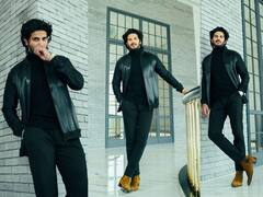Dulquer salman : கருப்பு நிற உடையில் அசத்தும் மாலிவுட் நாயகன் துல்கர் சல்மான்!