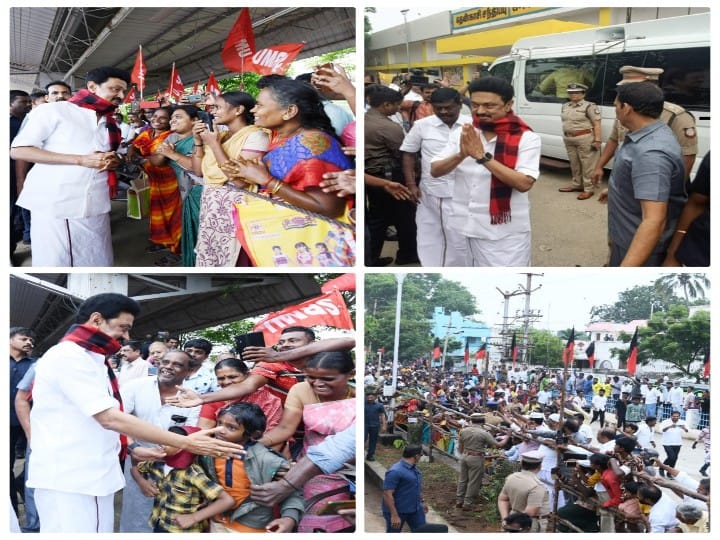 ரயில் மூலம் தென்காசி வந்த முதல்வருக்கு உற்சாக வரவேற்பு... 1 லட்சம் பேருக்கு நலத்திட்ட உதவிகள் !