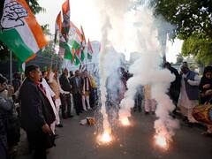 Himachal Pradesh Election Results 2022: Congress Workers Celebrate After Party Wins 40 Seats, Returns To Power. In Pics