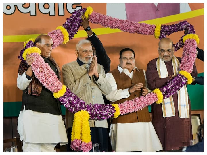 The BJP won 157 of the 182 seats in Gujarat, with a vote share of nearly 53 per cent, which is the highest for any party in the western state.