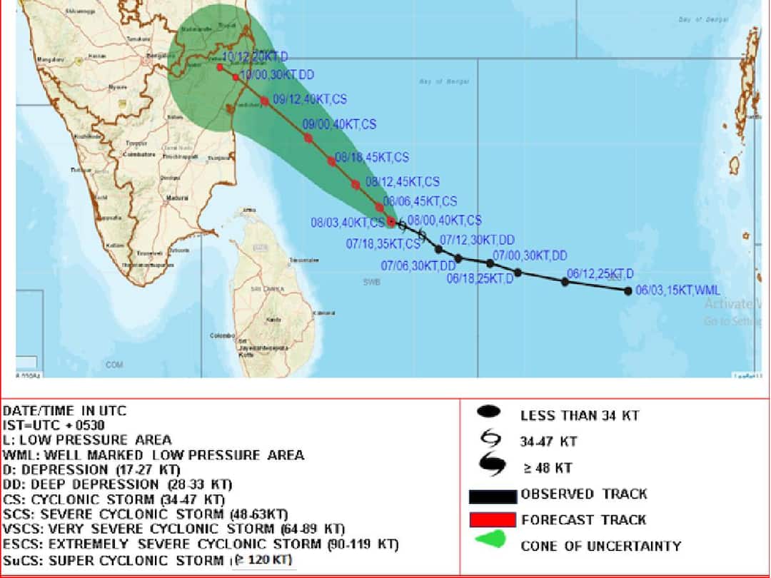 mandous cyclone is moving towards and very heavy rainfall to be expected in tn puducherry TN Rain Alert: 11 கி.மீ வேகத்தில் நெருங்கும் மாண்டஸ் புயல்.. எந்தெந்த மாவட்டங்களில் மழை.. முழு விவரம்..